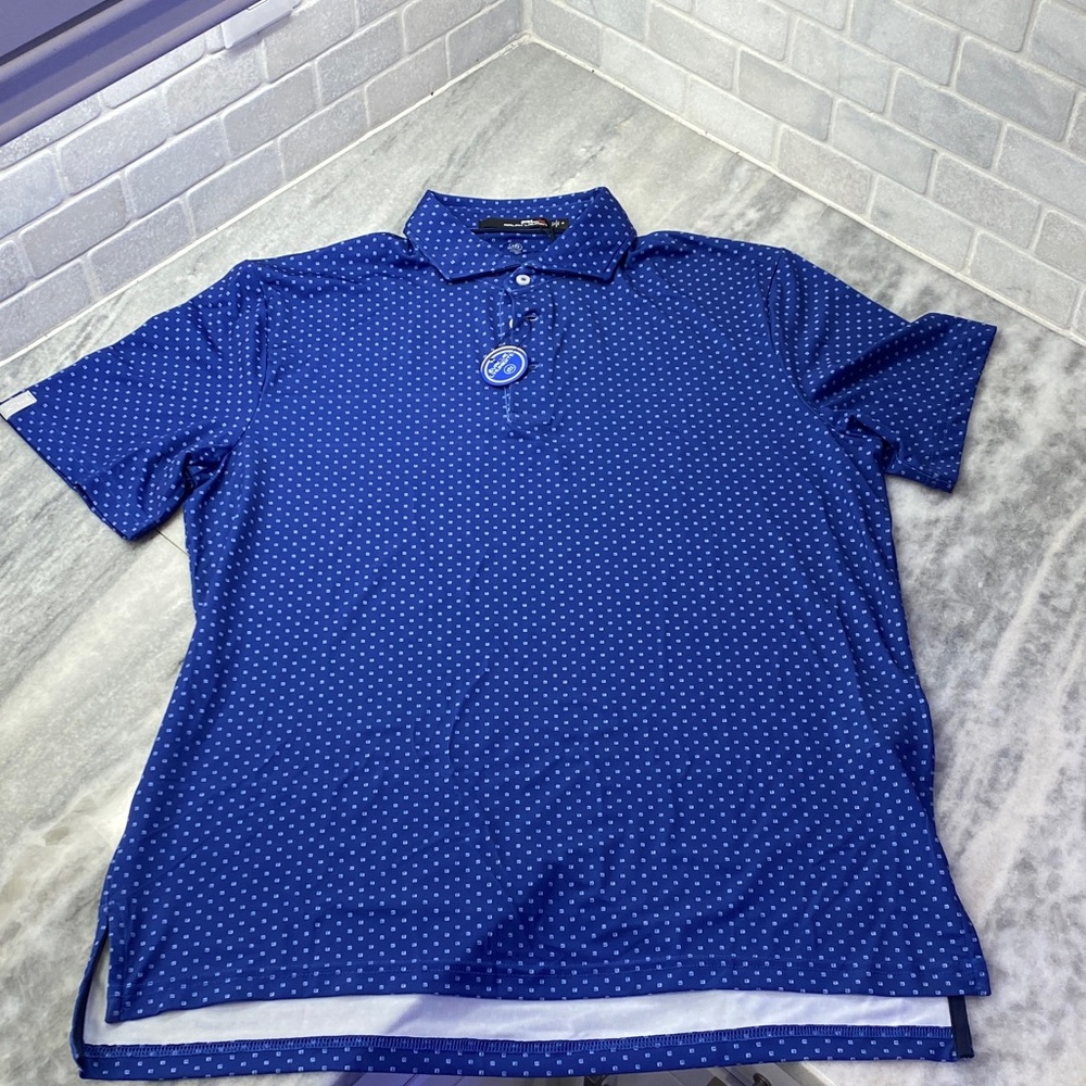 Ralph Lauren Navy Polka Dot Polo Shirt